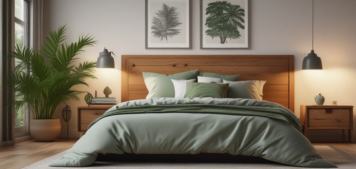 Bedroom with plants and natural decor